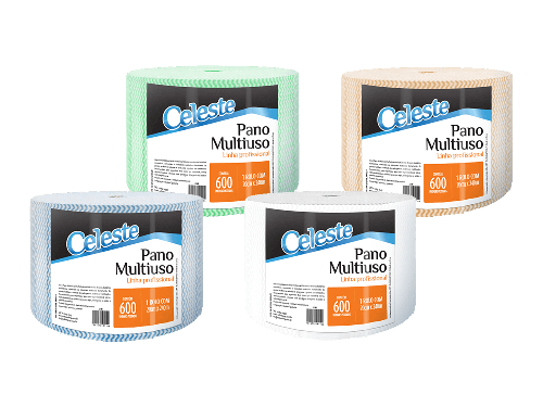 Pano multiuso em bobina Azul 20cm x 240m